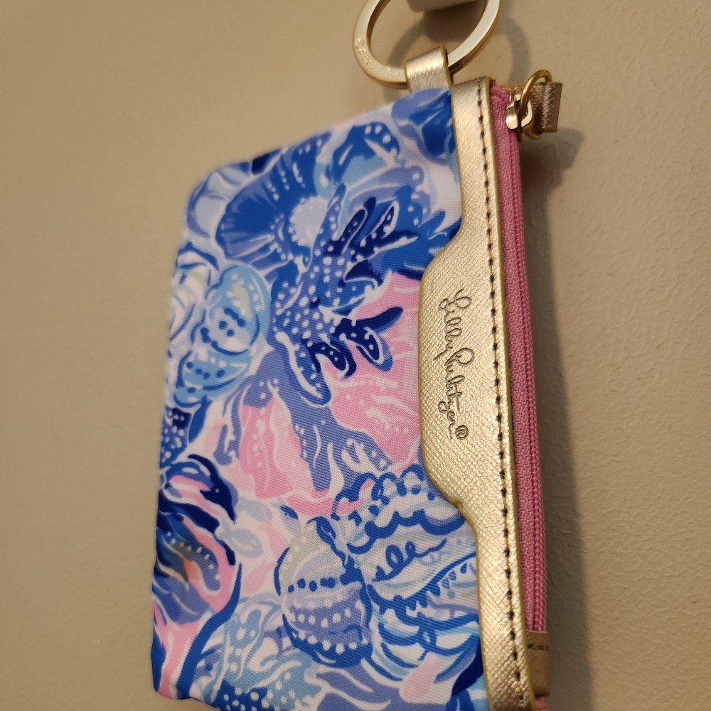 Lilly Pulitzer Blue and Pink Floral Wallet